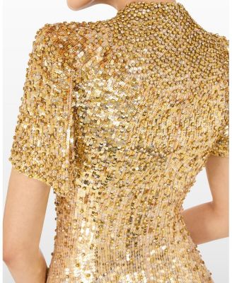 Jourdain Sequin-Embellished Gown