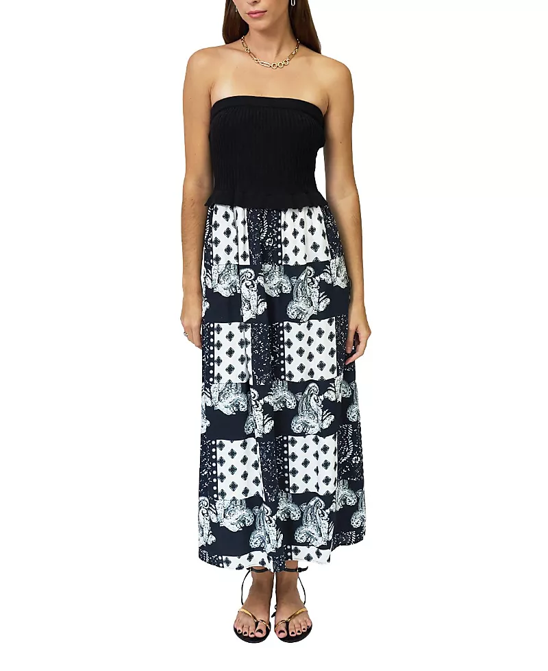 Central Park West Women's Charli Paisley Patchwork Twofor Dress