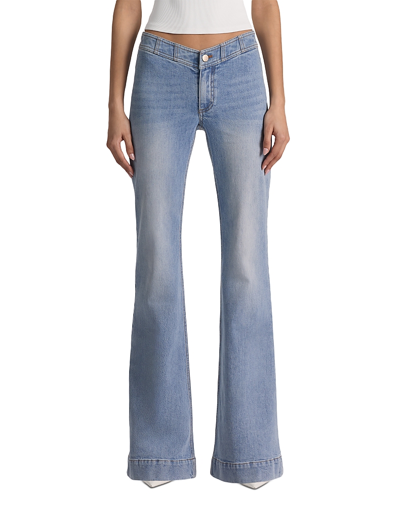 Alice and Olivia Chelsea Mid Rise Jeans in Edie Wash