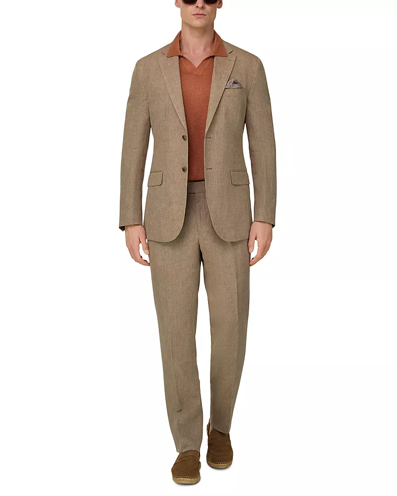 Boggi Milano Regular Fit Pure Linen Suit
