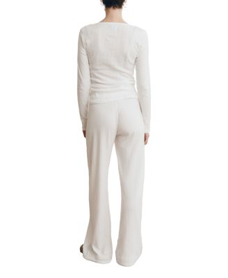 Maia Scoop Neck Pointelle Top