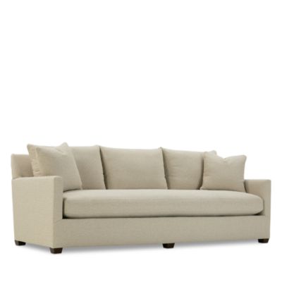 Bowery 100" Fabric Bench Cushion Sofa