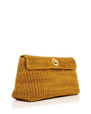 Anchor Raffia Effect Clutch