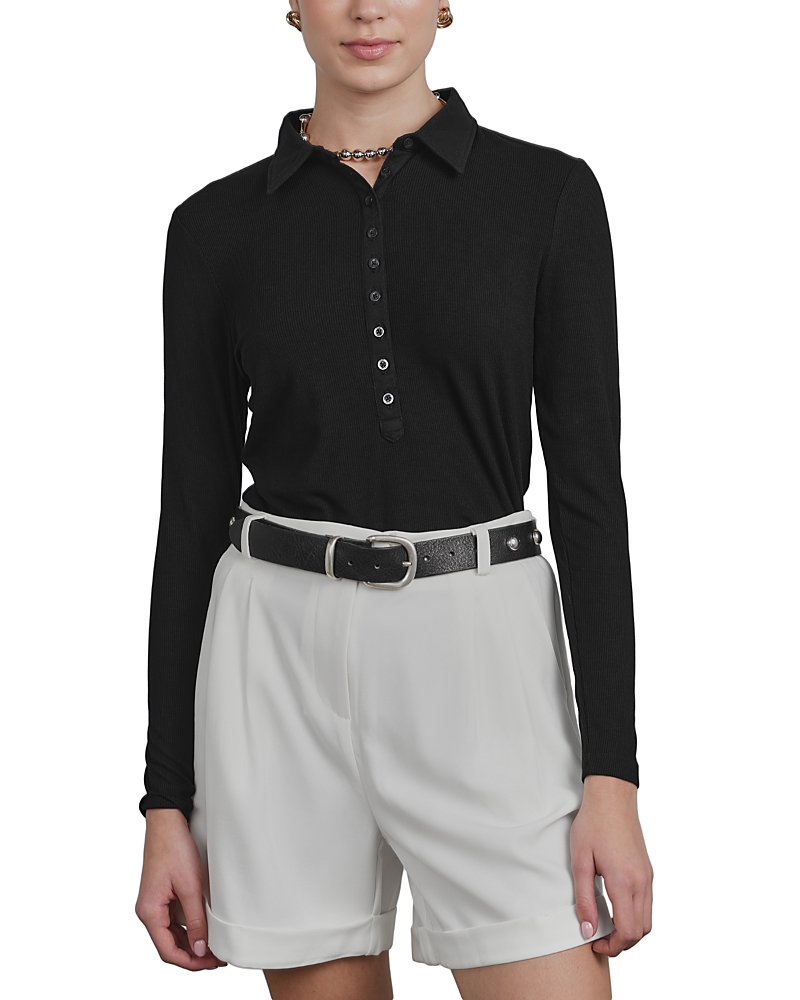Point Ribbed Polo Shirt