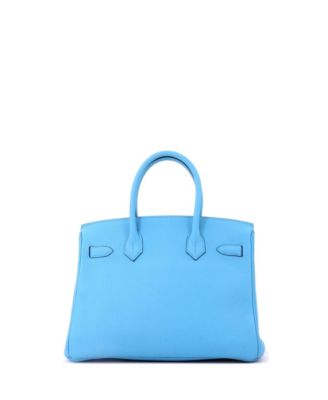 Birkin 30 Handbag Blue Togo with Gold Hardware