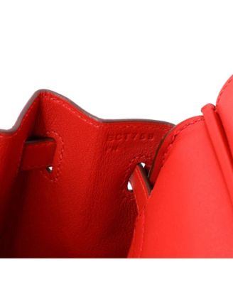 Birkin 25 Handbag Red Swift with Gold Hardware