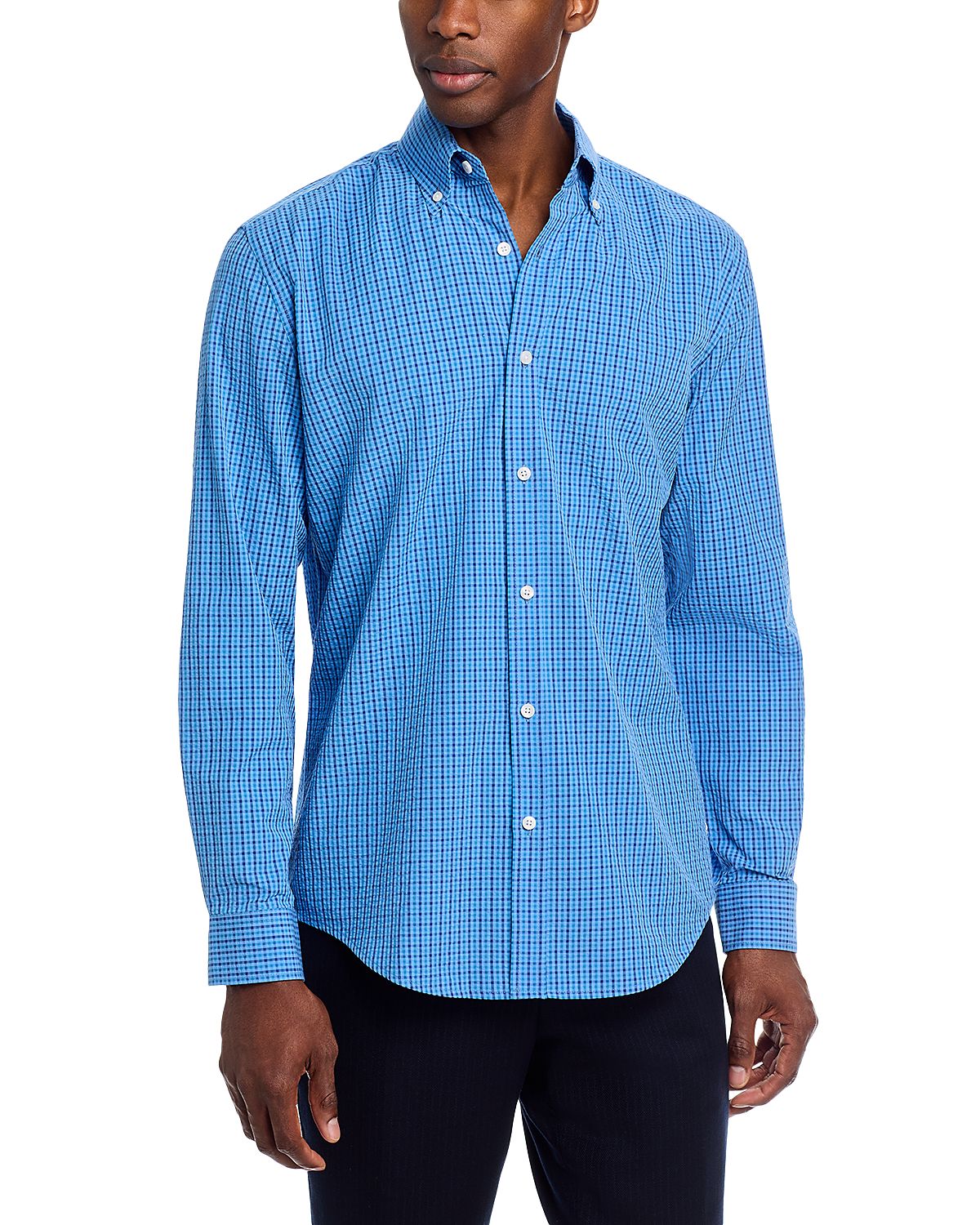 The Men's Store at Bloomingdale's Seersucker Plaid Button Down Shirt - Exclusive