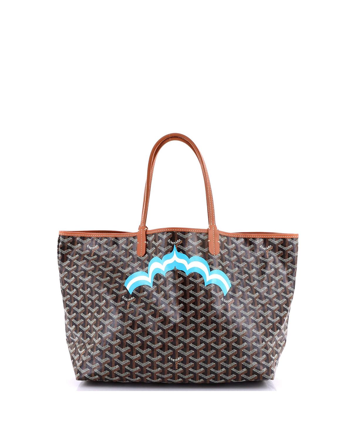 Pre-Owned Goyard Pm Saint Louis Tote Printed Coated Canvas