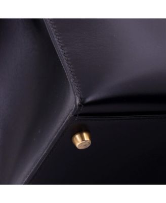 Kelly 32 Handbag Black Box Calf with Gold Hardware