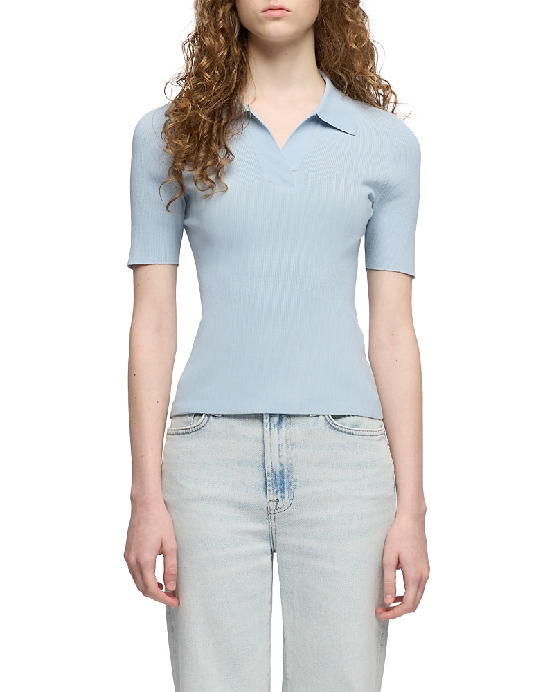 7 For All Mankind Short Sleeve Ribbed Polo