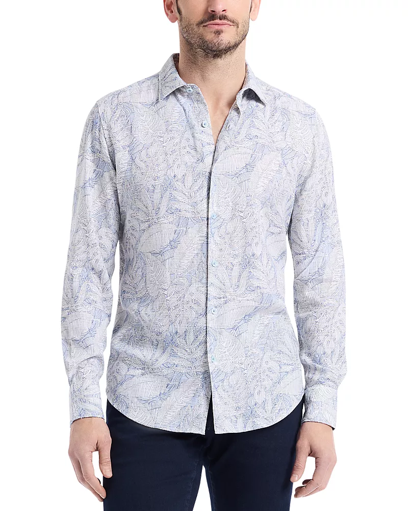 Robert Graham Winesap Leaf Pattern Shirt