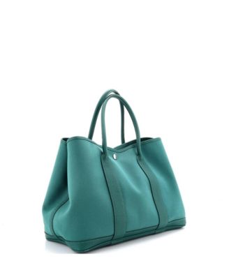 36 Garden Party Tote Toile and Leather