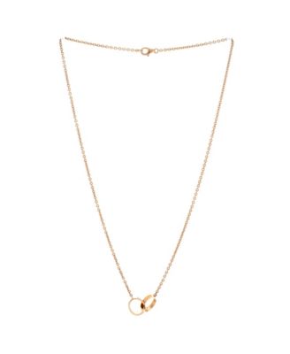  Love Interlocking Necklace 18K Rose Gold, 17.25"