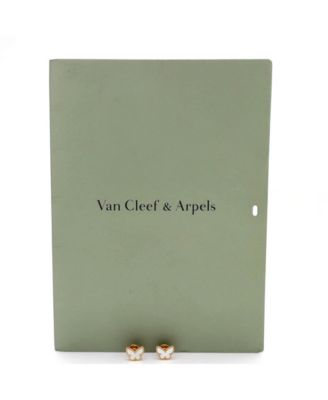  Sweet Alhambra Butterfly Stud Earrings 18K Gold and Mother of Pearl