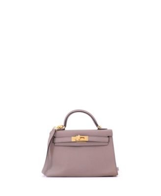 Kelly 20 Handbag Grey Epsom with Gold Hardware