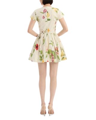 Short Sleeve Chine Floral Poplin Day Dress