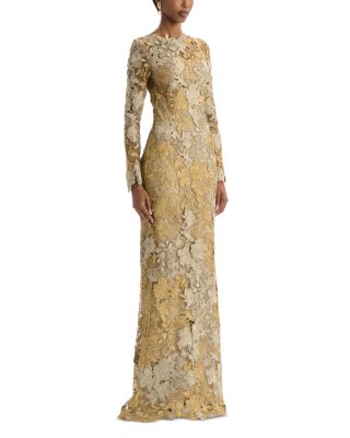 Metallic Hibiscus Gown