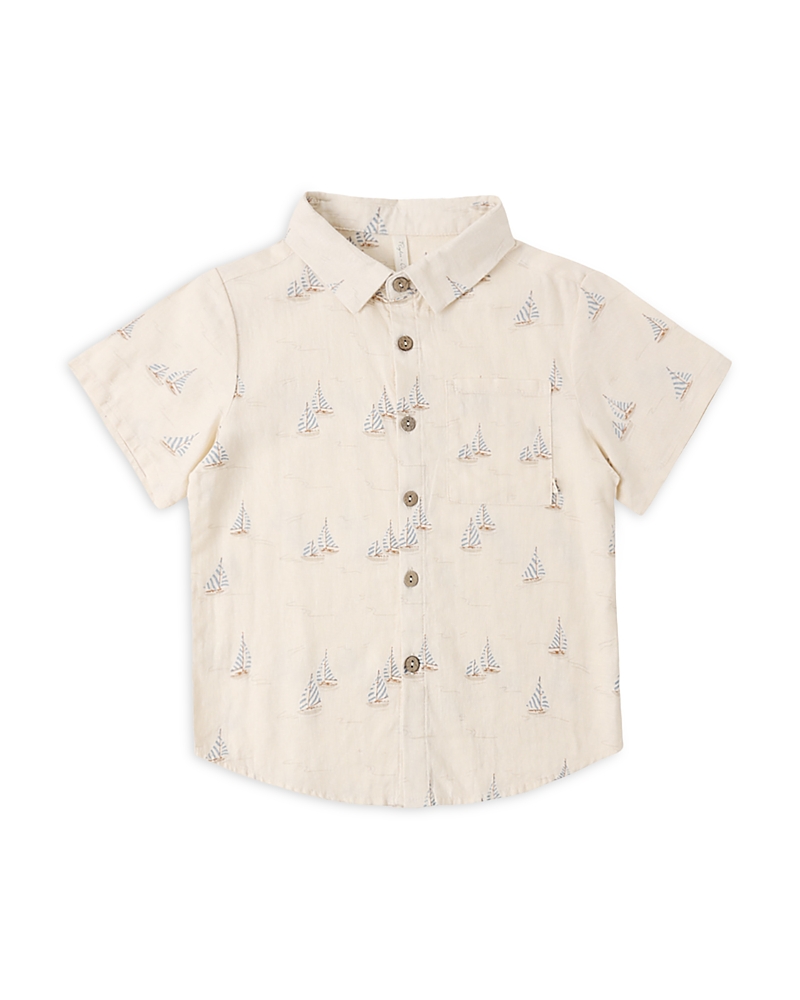 Rylee + Cru Boys' Sailboat Print Button Shirt - Little Kid