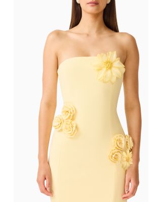 Ilana Floral Appliqu&eacute; Midi Dress