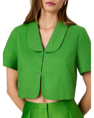 Theo Oversized Collar Short Sleeve Top