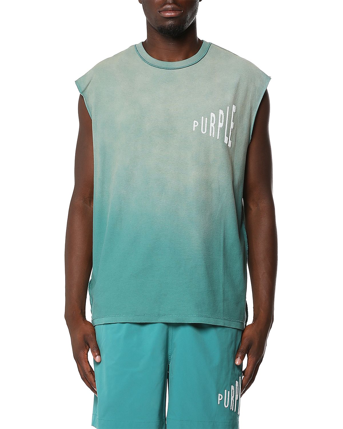 Purple Brand Textured Sleeveless Tee