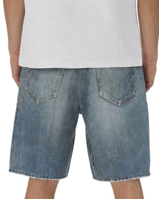 Cyanine Jewel Jean Shorts in Light Indigo