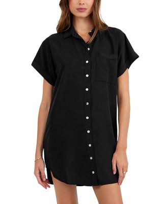 Bella Dahl Roll Sleeve Pocket Shirt Dress