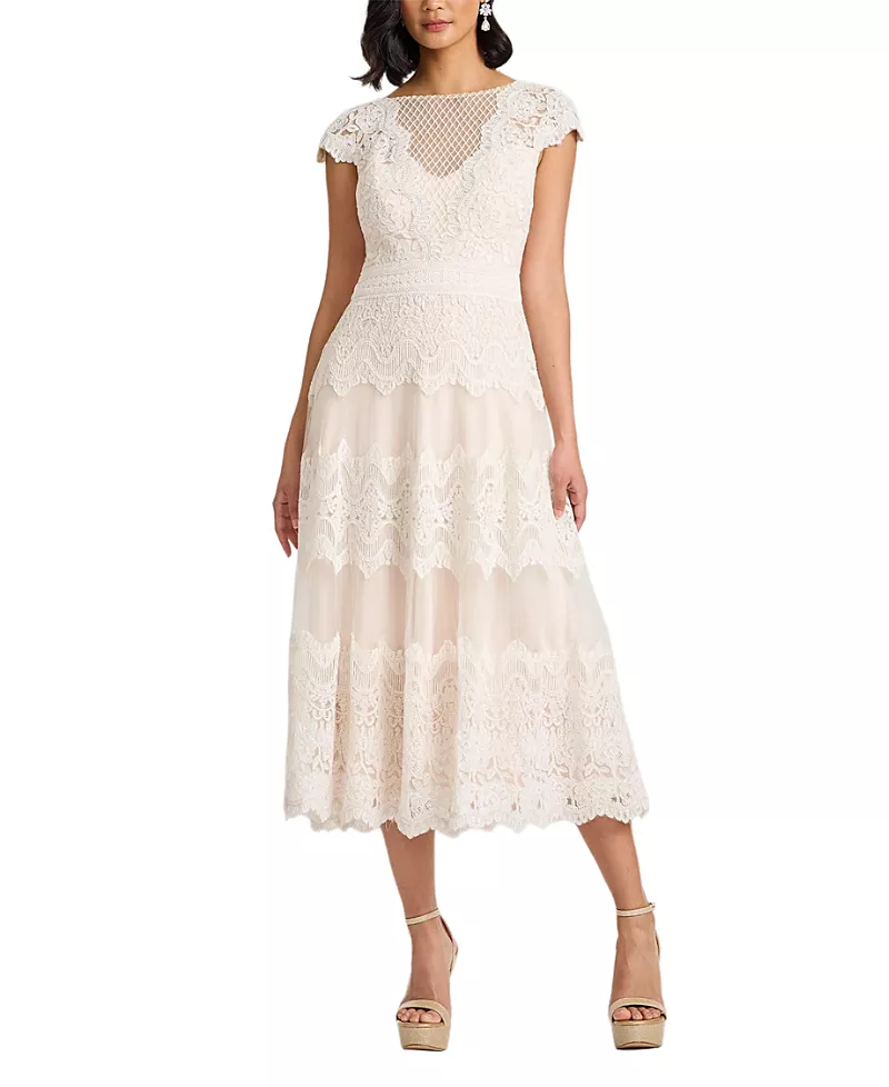 Tadashi Shoji Macia Lace Midi Dress
