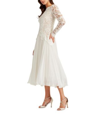  Caius Embroidered Illusion Midi Dress