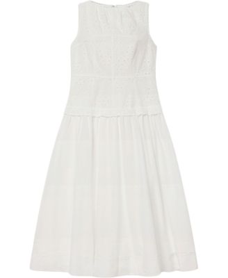  Women's Cotton Broderie Midi Dress