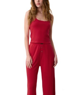 Pointelle Scoop Neck Tank