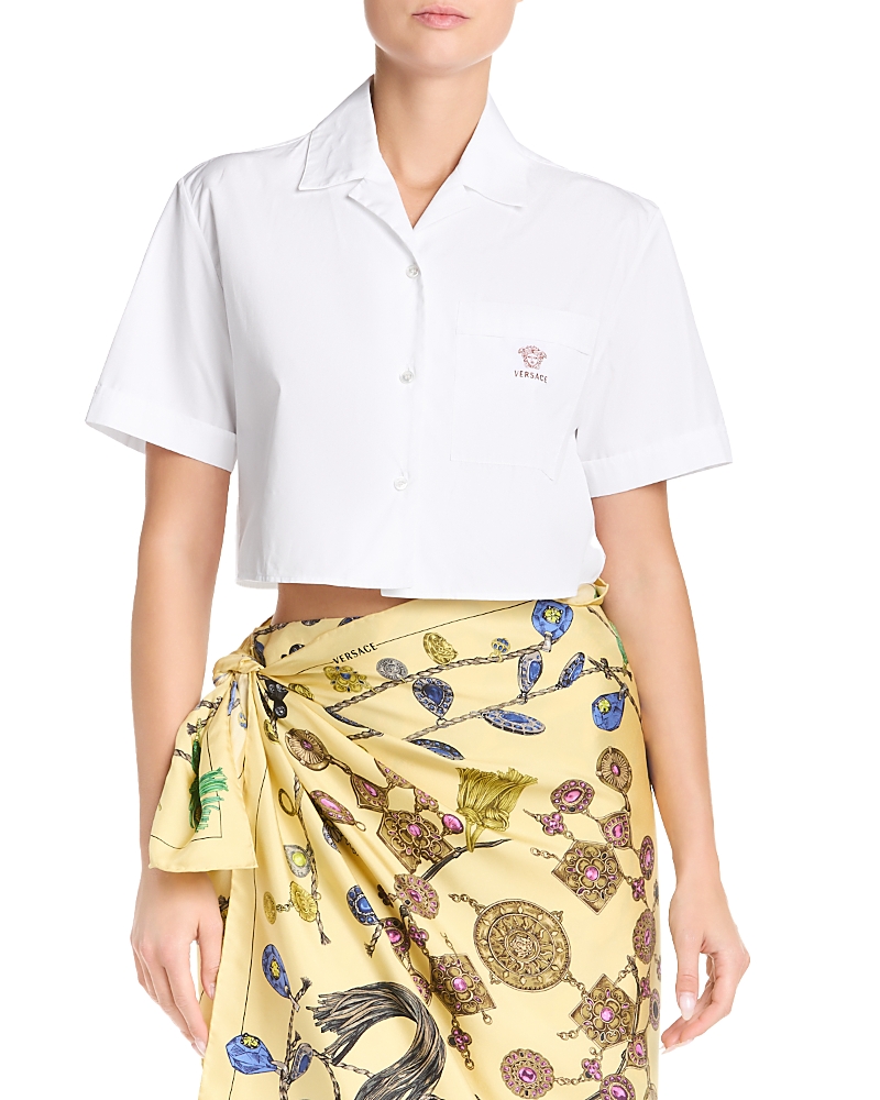 Versace Cropped Embroidered Shirt