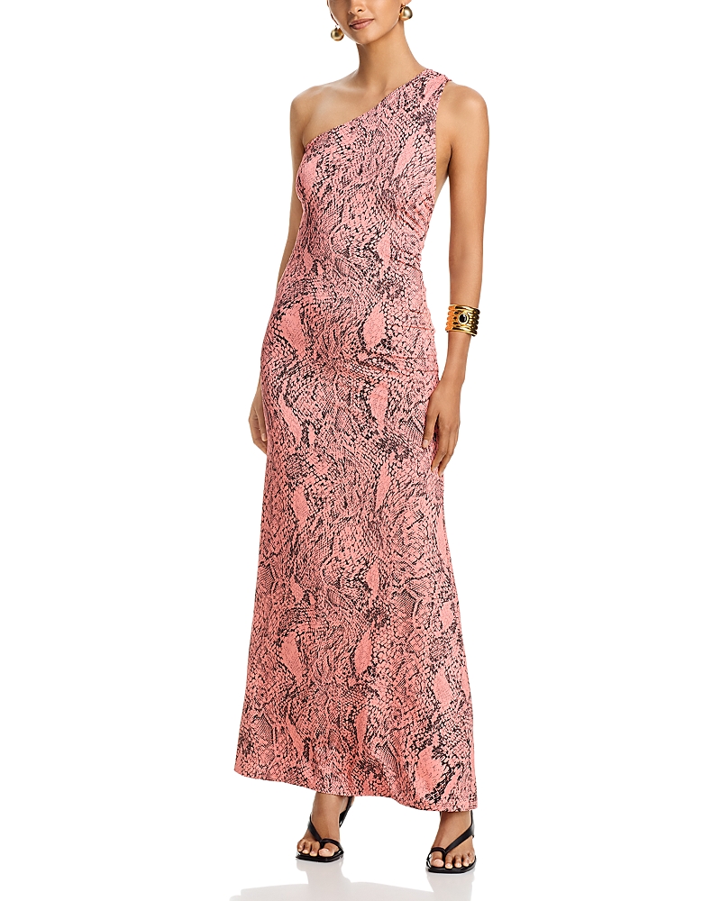 Afrm Carlotta One Shoulder Maxi Dress