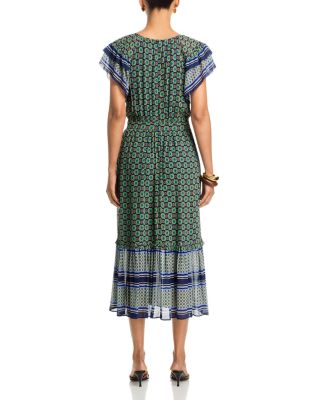 Cheryl Ruffle Sleeve Dress