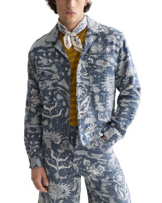 Delfts Blau Jacquard Patterned Jacket