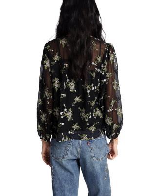  Bluebell Embroidered Chiffon Blouse