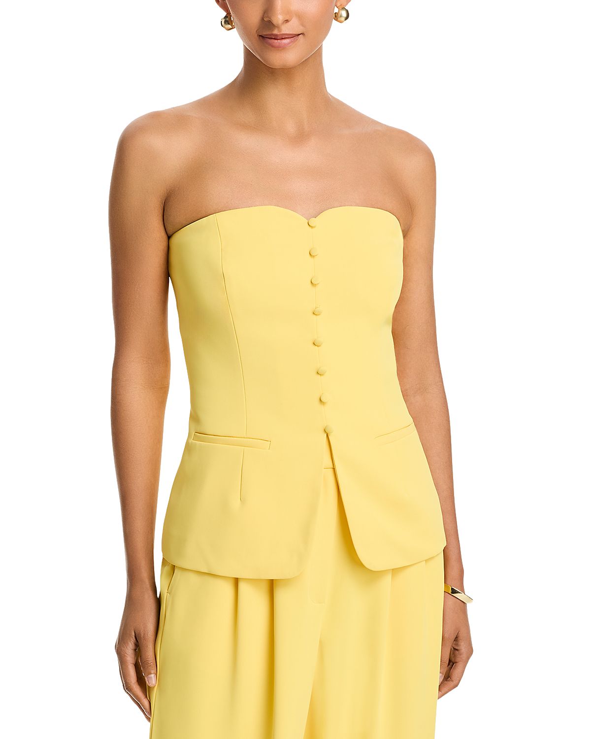 French Connection Harry Suiting Strapless Top