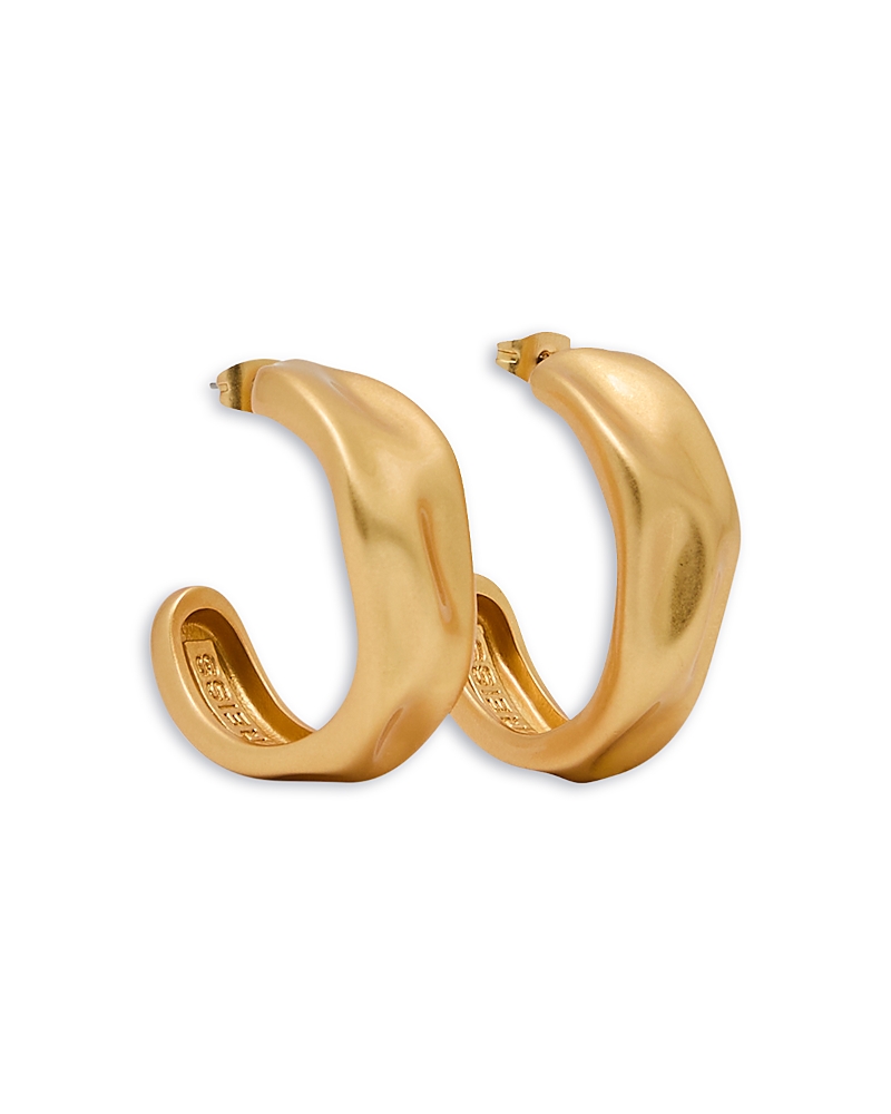 Reiss Halle Hammered C Hoop Earrings