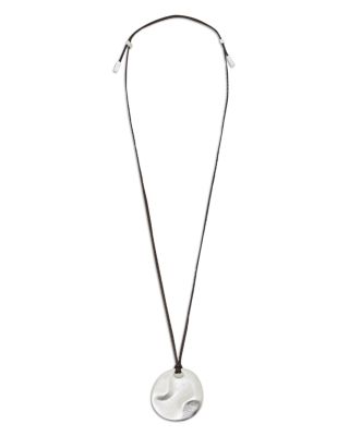 Orla Sculptural Disc Pendant Necklace