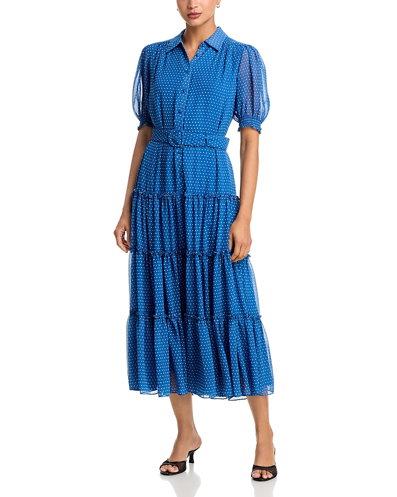 Cinq a Sept Pin Dot Halbini Midi Dress