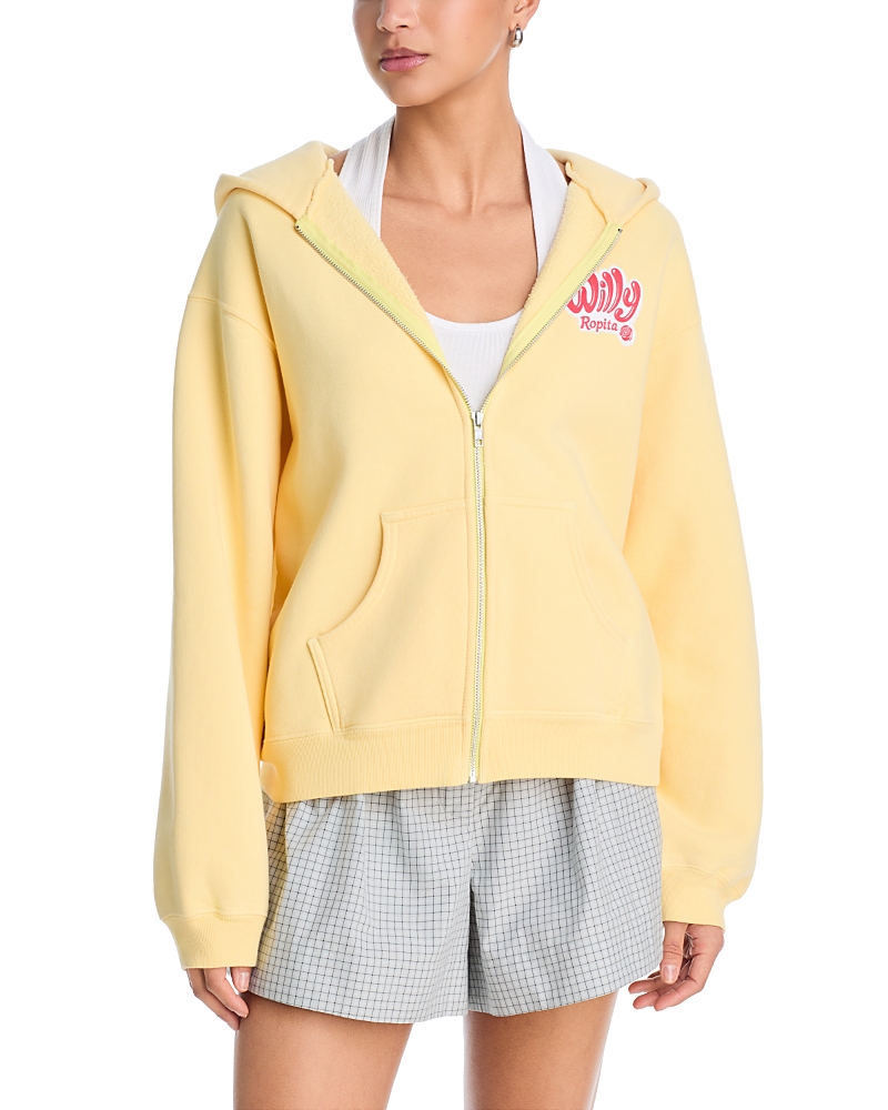 Willy Chavarria Willy Ropita Shrunken Zip Through Hoodie