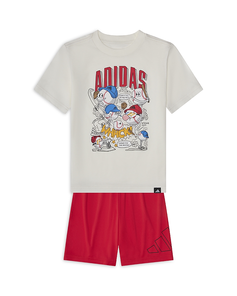 Adidas Boys' Essential Graphic Tee & Shorts Set - Little Kid