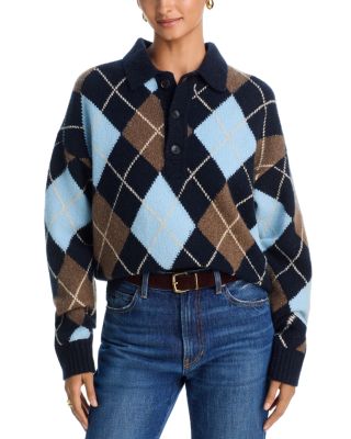 Lennon Wool-Cashmere Argyle Sweater