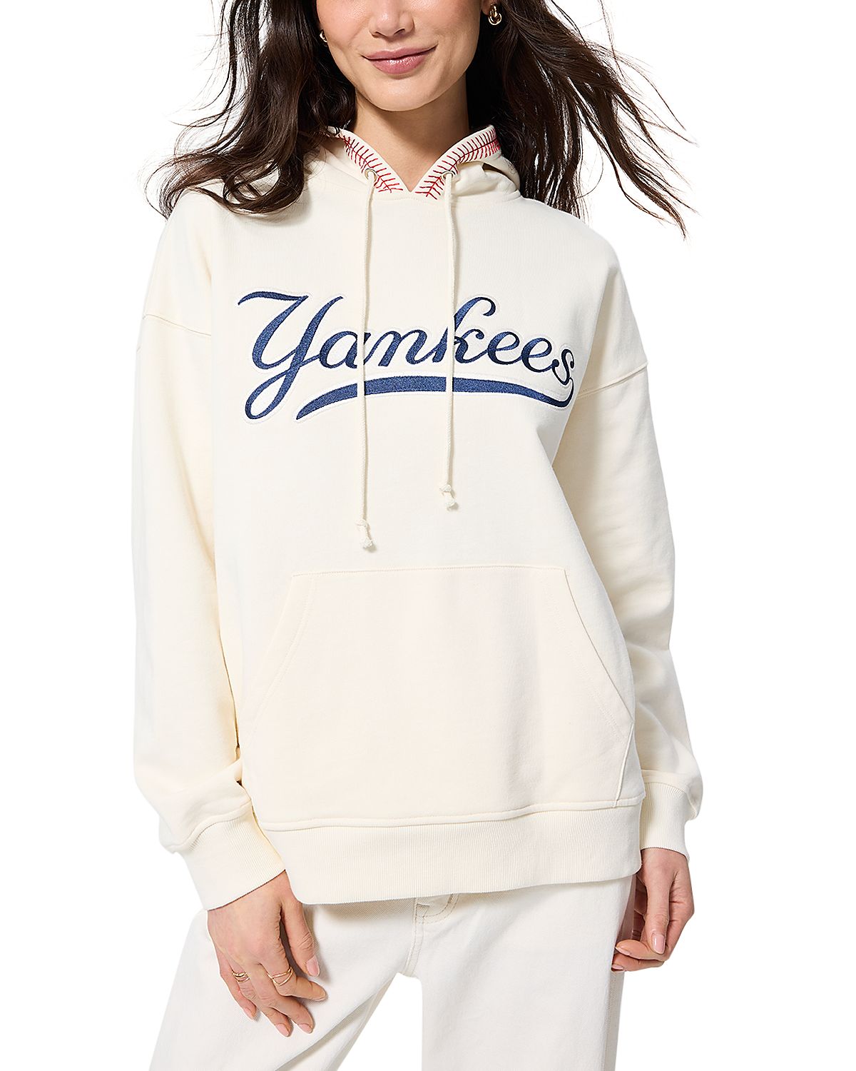 Terez Baseball Stitch Hoodie Sweatshirt