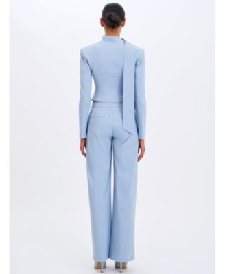  Reva Pinstripe Single Pleat Pants