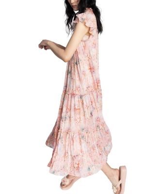 Oasis Blooms Tiered Maxi Dress