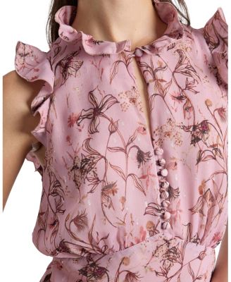 Sasha High-low Dress in Floral Georgette