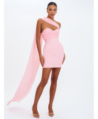  Olivia Strapless Crossover Mini Dress