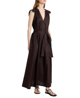 Niu Cap Sleeve Maxi Cotton Dress
