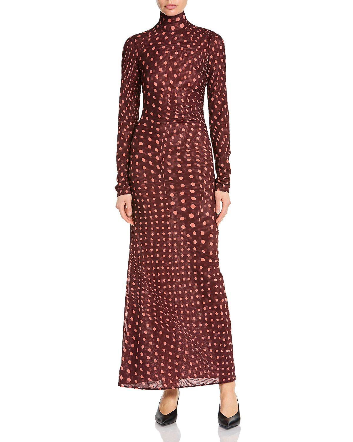 Stella McCartney Polka Dot Mesh Long Dress